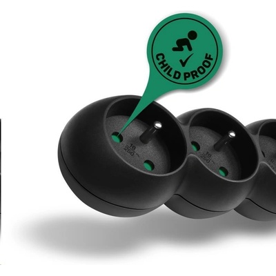 Connect IT prodlužovací kabel 230 V 3 zásuvky 1.5 m s vypínačem černá CES-1013-BK