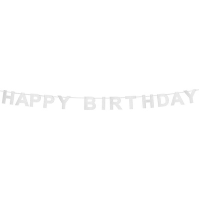 Boland Girlanda Happy birthday stříbrná – Zboží Dáma