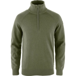 Fjällräven Мъжки вълнен пуловер Fjällräven Övik Lite Half Zip Wool jumper - Laurel Green - размер XXL (005-6877-0316)