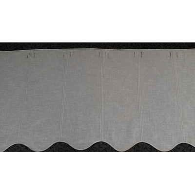Záclona na vitrážku 11622 šedá výška 90 cm