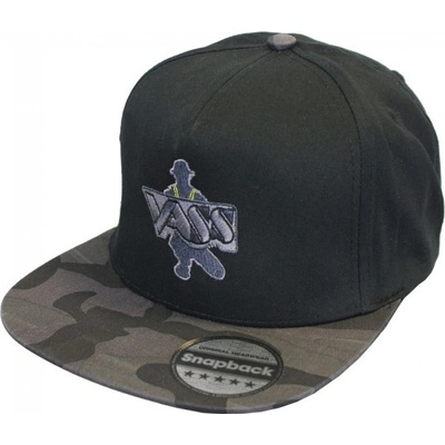 Vass Snapback Black With Black/Grey Camo Peak