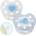 Baby-Nova Силиконова залъгалка с ринг Baby Nova - размер 1, сърце и слонче, 2 броя (28220)