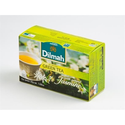 DILMAH zelený čaj s vôňou jazmínu 20 x 1,5 g