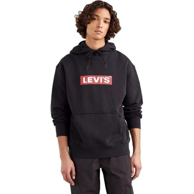 Levi's® T3 RELAXD GRAPHIC HOODIE mikina černá