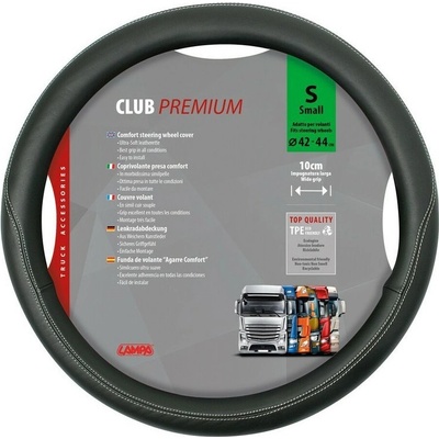 Potah volantu CLUB PREMIUM černý, 42-44cm