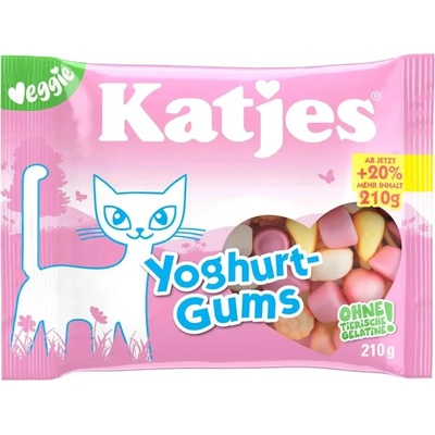Katjes Yoghurt Gums Veggie mléčné želé bonbony s příchutí jogurtu 210 g