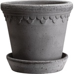 Bergs Potter Саксия Københavner с поставка 25 см сива (KG25S)
