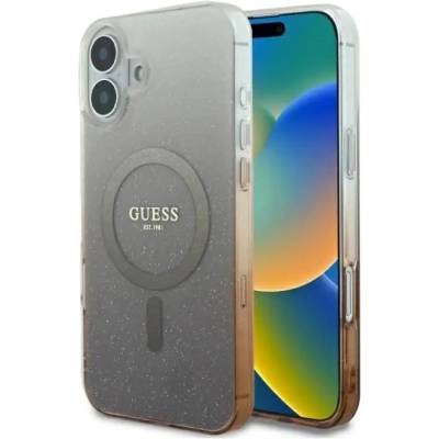 GUESS Калъф Guess IML Glitter Gradient MagSafe за iPhone 16 - кафяв (3666339301408)