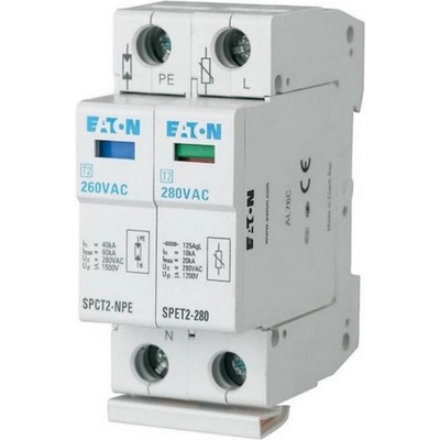 Eaton Защитa от пренапрежение EATON SPET2-280/1NPE, 168699 - 1P+N, 280VAC, 2x10kA (168699)