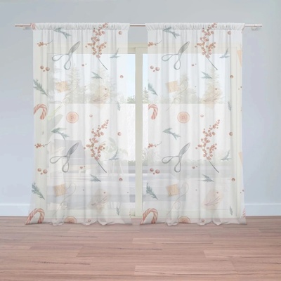 Sablio Záclony Sváteční dílna: 2ks 150x250cm
