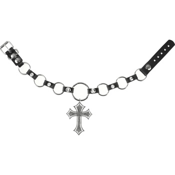 Image 1 of Leather & steel fashion Колие/чокър кръст - lsf9 32