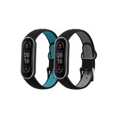 kwmobile 2x Гривна за Xiaomi Mi Smart Band 6 / Mi Band 6 / Band 5 - черен - 54809