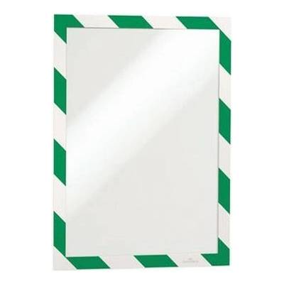 Informačný panel, A4, samolepiaca zadná strana, DURABLE "DURAFRAME SECURITY", zelený-biely