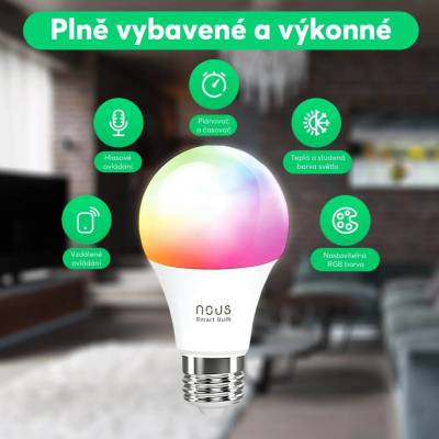 Nous Smart ZigBee RGBW žiarovka E27 pre TUYA P3Z