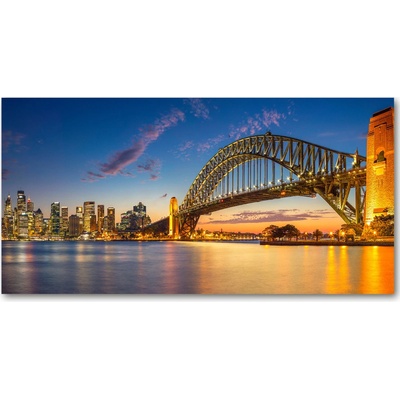 Foto-obraz fotografie na skle Panorama Sydney 100x50 cm