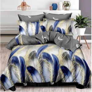 Johnny Home Спален комплект Johnny Home - S14747, 6 части, двулицев, 180 x 200 cm, синьо/сиво (S14747)