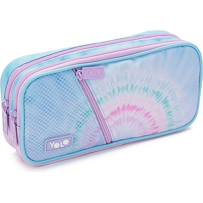 YOLO Ученически несесер YOLO Tie Dye - Rainbow, 2 ципа (121274-170-15)