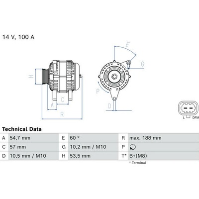 generátor BOSCH 0 986 082 370