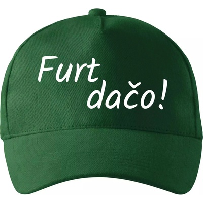 Furt dačo so zahnutým šiltom a látkovou sponou veľkosť Fľaškovozelená