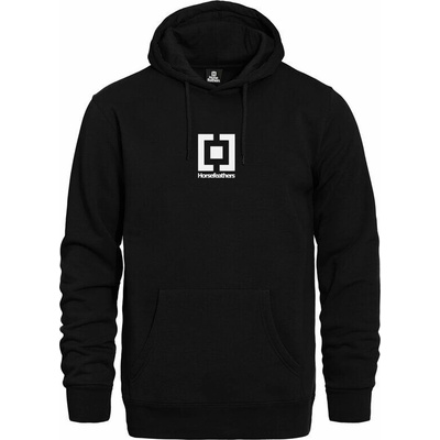 Horsefeathers Hooded Sweatshirt Vertical Mid Logo čierna