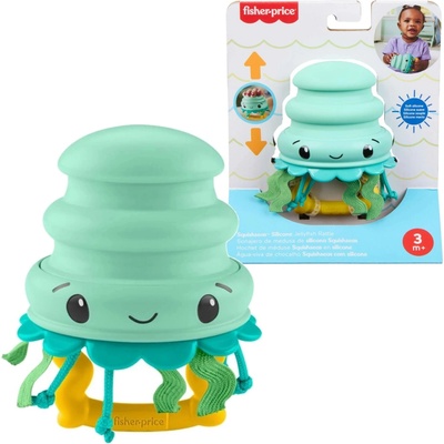 FISHER-PRICE Senzorická chrastítko medúza se silikonovou pružinkou