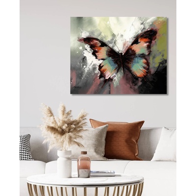 ZUTY Obrazy na stenu - Maľba motýľa Rámovanie: vypnuté plátno na rám, Rozmer: 40x50 cm