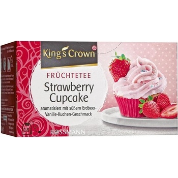 King's Crown ovocný čaj jahodové Cupcake 18 ks 45 g