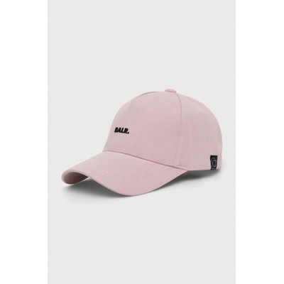 BALR Памучна шапка с козирка balr в розово с апликация b6110 1061 (b6110.1061)