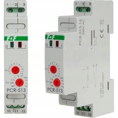 F&F Časové relé pro montáž na lištu 16A 230V PCR-513-16