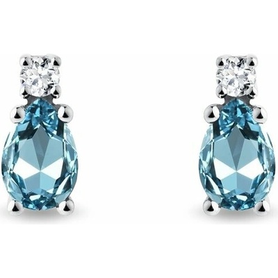 Klenota topásové náušnice s diamantmi k0432072
