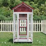 vidaXL Къщичка за птици мока 91, 5x53x170 см масивна чамова дървесина (172254)