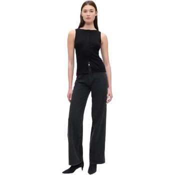 Image 1 of GAP V-hr wide leg black pima 29long
