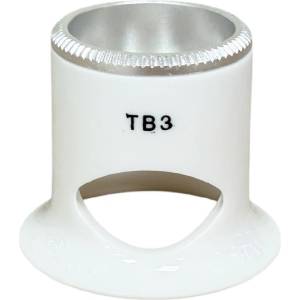Bergeon Лупа Bergeon 2611-TB-3, бяла, бинокулярна, с вентилационен отвор, увеличение 3.3x