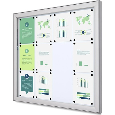 Jansen Display Vonkajšia uzamykateľná vitrína Basic hlboká SCLE, 960 x 1002 mm