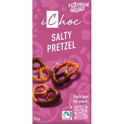 IChoc Čokoláda mliečna - Slaný praclík 80 g