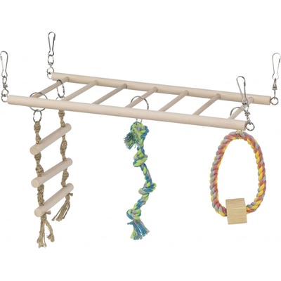 Trixie Suspension bridge rope ladder ferrets wood/rope 35 x 15 x 15 cm
