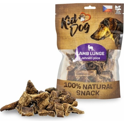 KIDDOG 100% Natural Snack jehněčí plíce 2 4 cm / 80 g