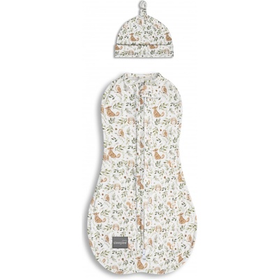Sleepee Zavinovačka First Step Swaddle s čepičkou Ivory Forest