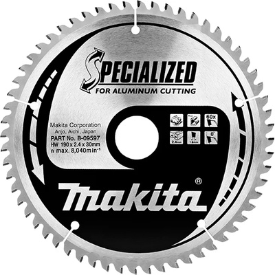 Makita Диск циркулярен за рязане на алуминий HM 190х30х1.8 мм, 60 z, Makita Specialized (095594)