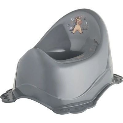 Maltex Nočník protiskluzový s hudbou Koník Minimal steel grey – Zboží Dáma