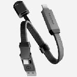 ENERGEA Кабел Energea Sheath Key 2в1 за USB-C/USB-A, USB-C, 60W, gunmetal (Ene000101)