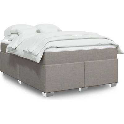 vidaXL 11461.3285141 Boxspring postel s matrací taupe textil