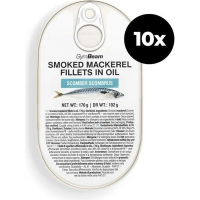 GymBeam Filety z uzené makrely v oleji, 170 g