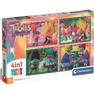 Clementoni Trollové 3 4v1 12+16+20+24 dielov