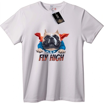 NOONEBRAND Тениска Супер Куче Герой - M, White