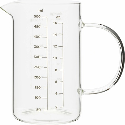 Siguro Sklenená odmerka s lievikom Baker, 0,5 l