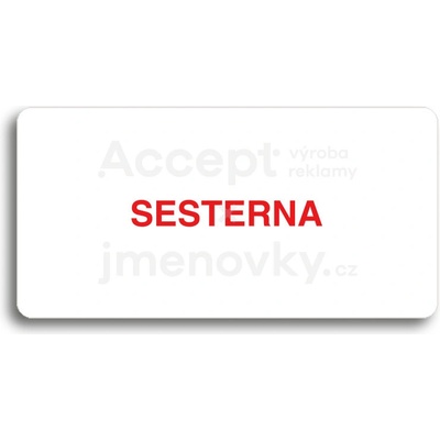 ACCEPT Piktogram SESTERNA - bílá tabulka - barevný tisk bez rámečku
