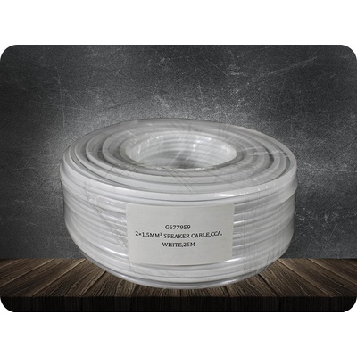 AV-Elmak Kabel dvojlinka CCA 2x1,5 mm2, bílý