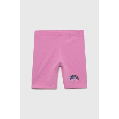 Guess Детски къси панталони Guess в лилаво с изчистен дизайн (J3RD09.J1311.PPYX)