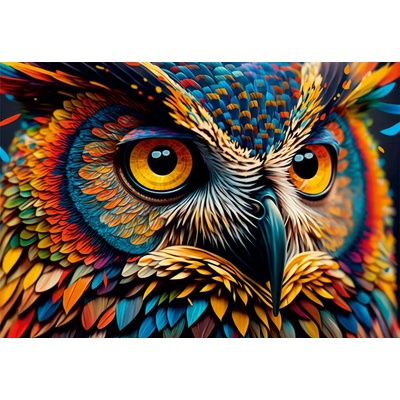 ROOVI - Puzzle Colorful Owl - 1 000 piese